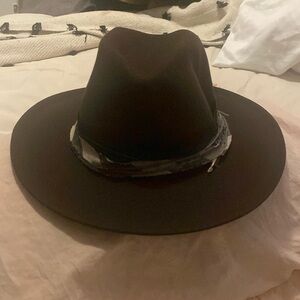 WYETH Julian fedora with  feather .